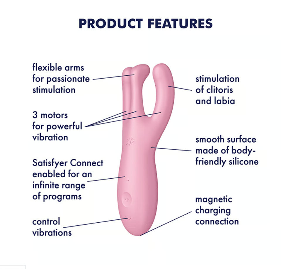 Satisfyer Threesome 4 - Pink - Not Very Vanilla