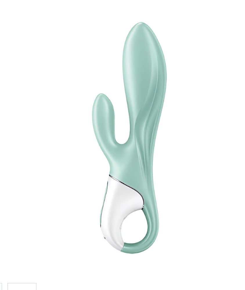 Satisfyer Air Pump Bunny 5 Plus Inflatable Rabbit Vibrator - Mint - Not Very Vanilla