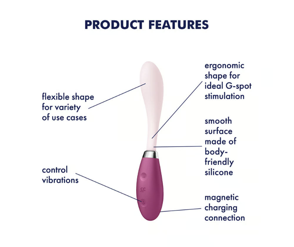 Satisfyer G-Spot Flex 3 - Multi Vibrator - Red - Not Very Vanilla