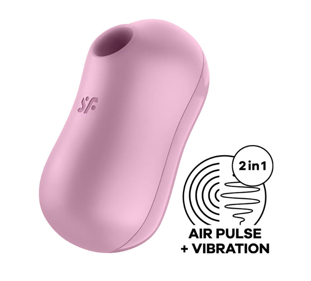 Satisfyer Cotton Candy - Air Pulse Stimulator Plus Vibrator - Lilac - Not Very Vanilla