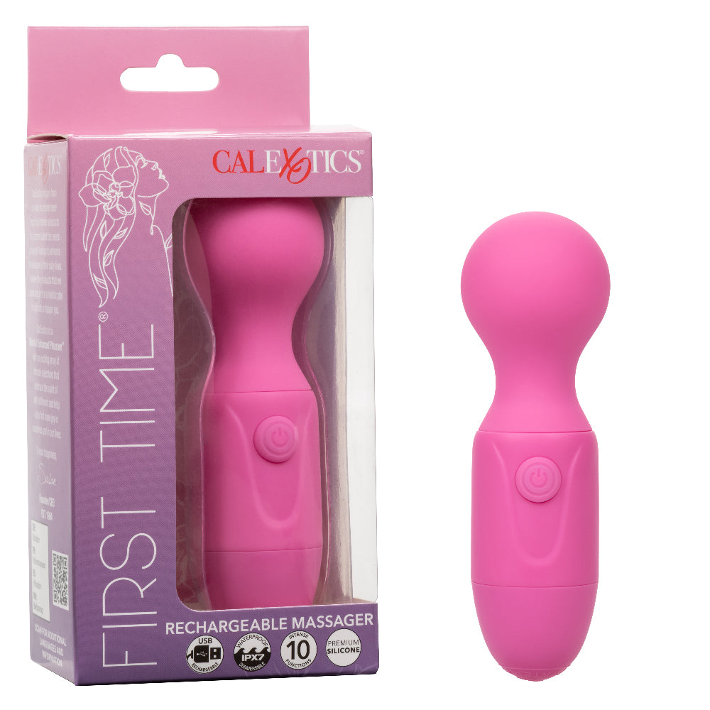 First Time Rechargeable Massager - Pink - Not Very Vanilla