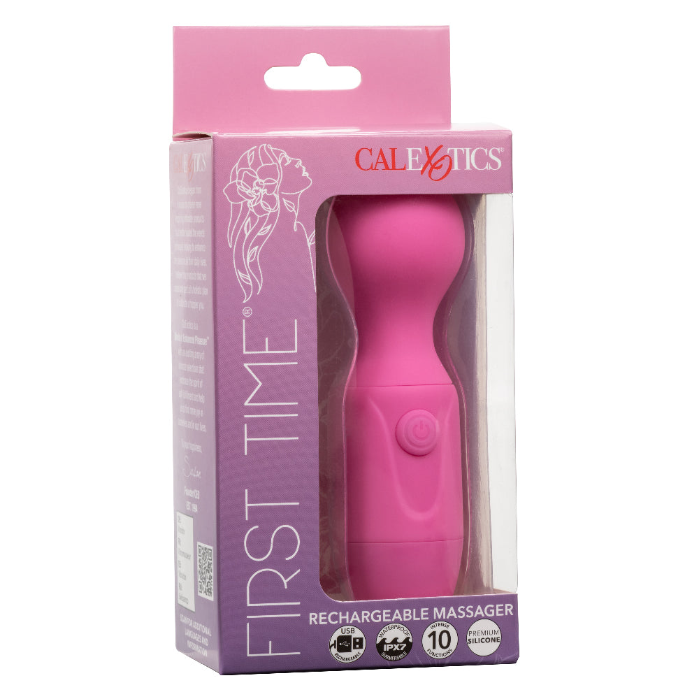 First Time Rechargeable Massager - Pink - Not Very Vanilla