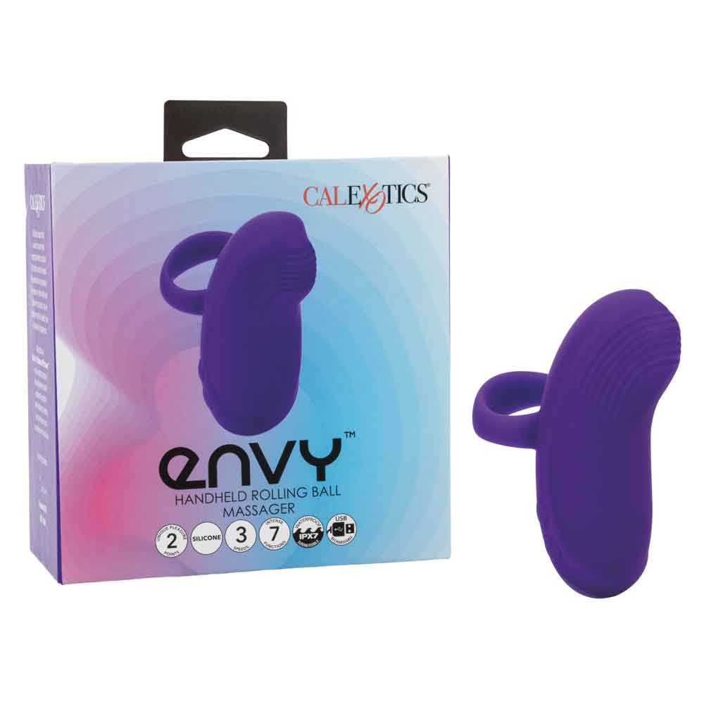 Envy Handheld Rolling Ball Massager - Purple - Not Very Vanilla