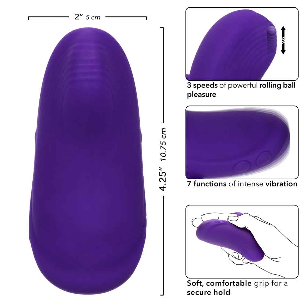 Envy Handheld Rolling Ball Massager - Purple - Not Very Vanilla