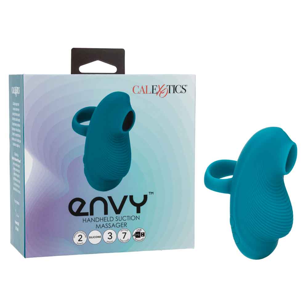 Envy Handheld Suction Massager - Blue - Not Very Vanilla