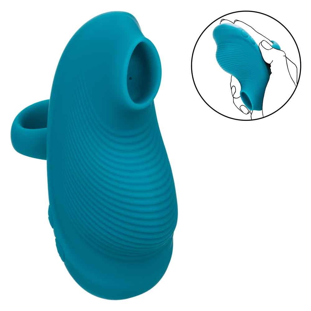 Envy Handheld Suction Massager - Blue - Not Very Vanilla