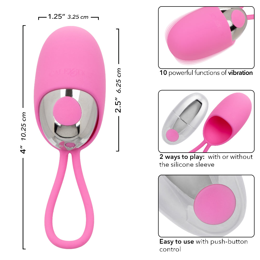 Turbo Buzz Bullet With Removable Silicone Sleeve - Pink - Not Very Vanilla