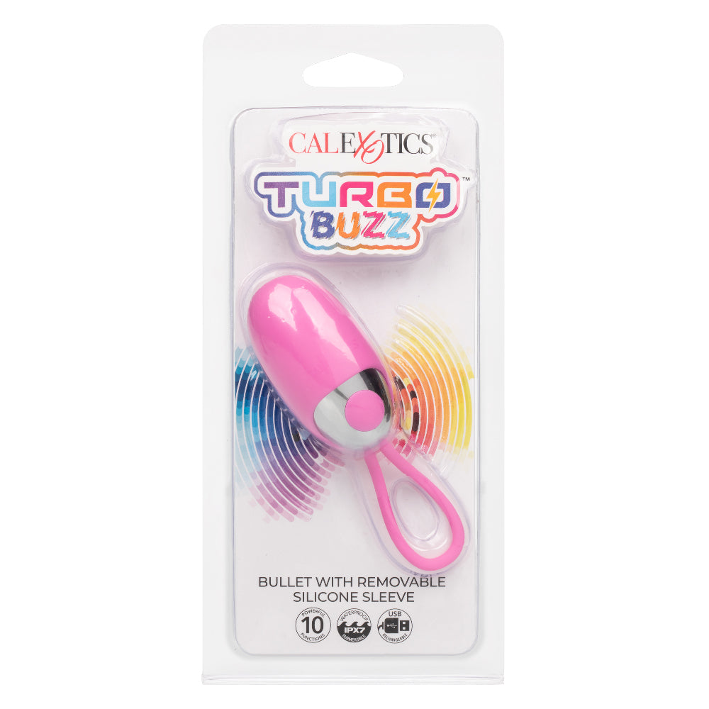 Turbo Buzz Bullet With Removable Silicone Sleeve - Pink - Not Very Vanilla