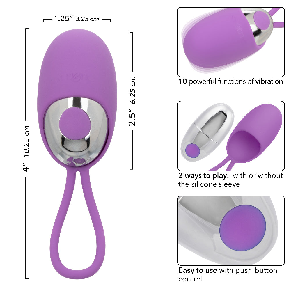 Turbo Buzz Bullet With Removable Silicone Sleeve - Purple - Not Very Vanilla