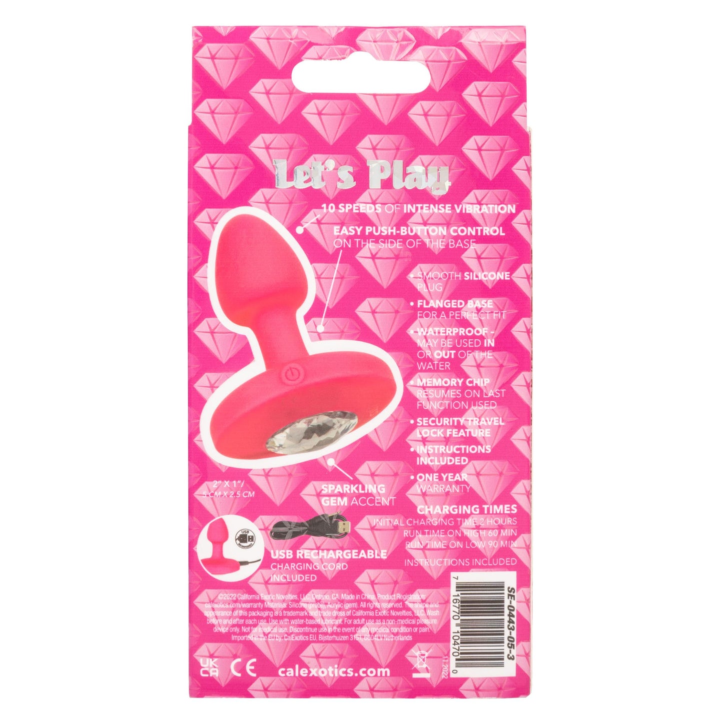 Cheeky Gems - Small Rechargeable Vibrating Probe - Vibrating Probe - Pink - Not Very Vanilla