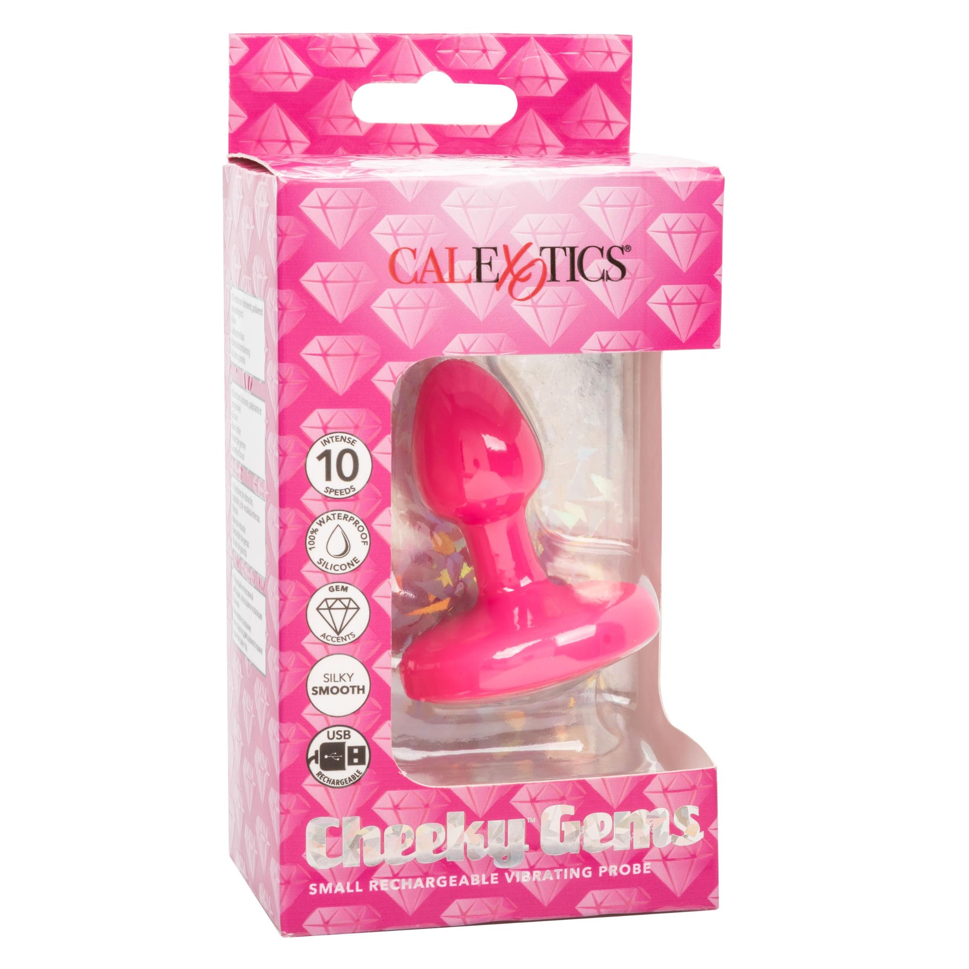 Cheeky Gems - Small Rechargeable Vibrating Probe - Vibrating Probe - Pink - Not Very Vanilla