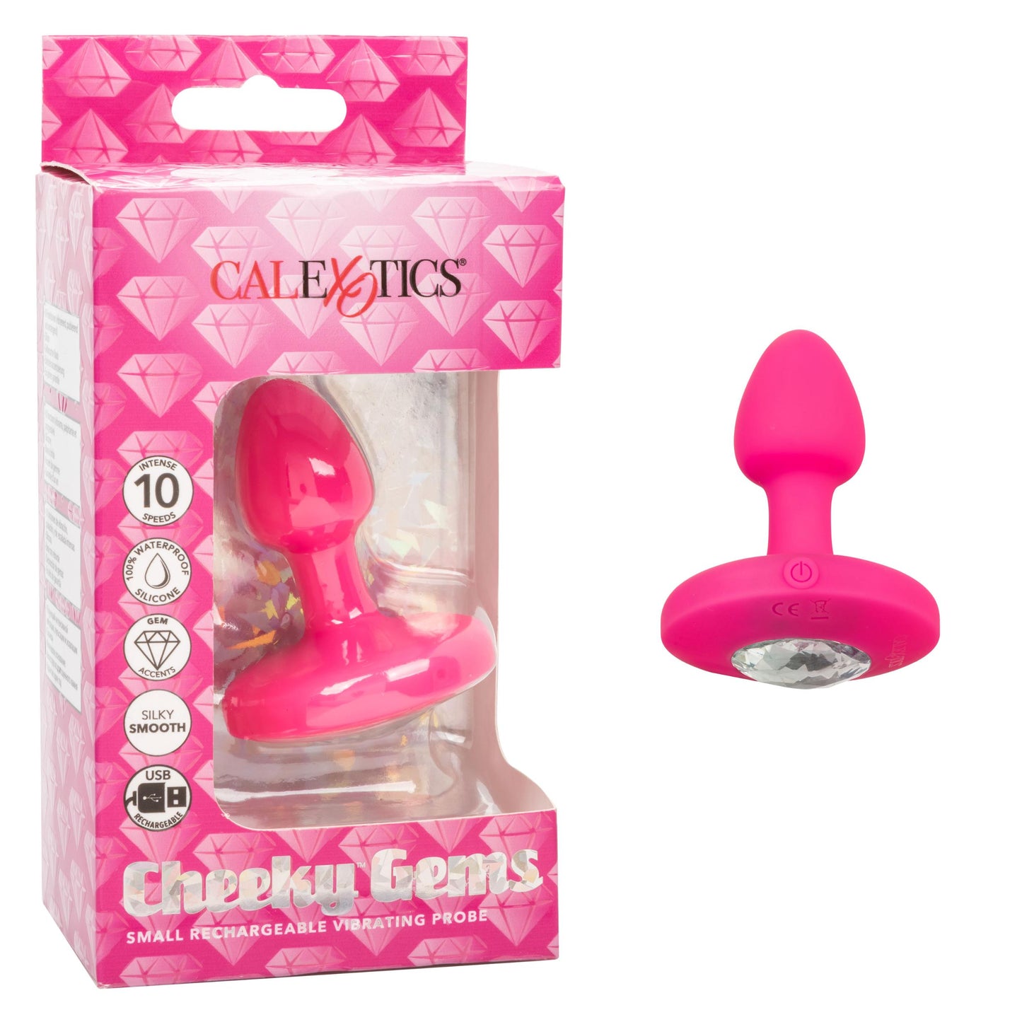 Cheeky Gems - Small Rechargeable Vibrating Probe - Vibrating Probe - Pink - Not Very Vanilla