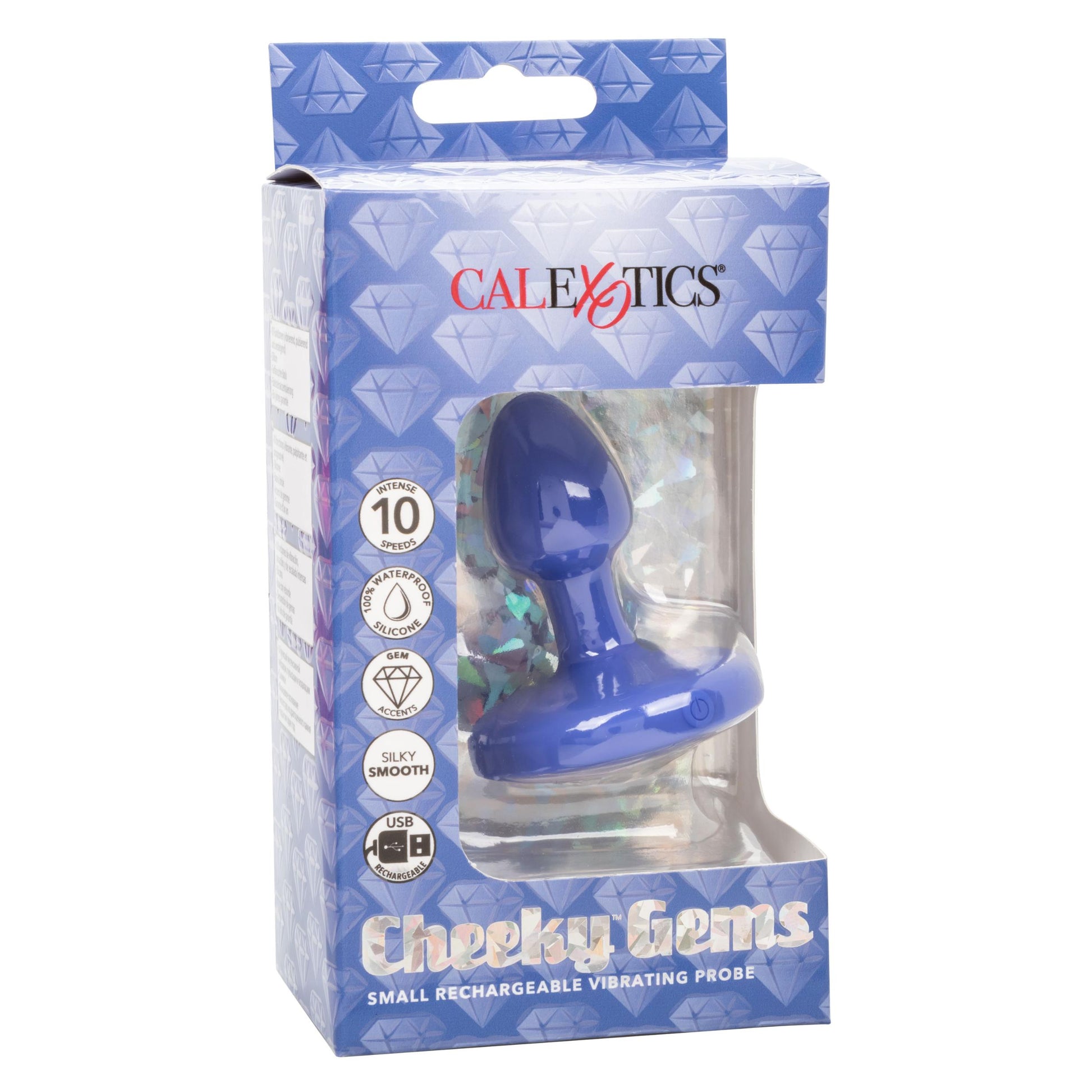 Cheeky Gems - Small Rechargeable Vibrating Probe - Vibrating Probe - Blue - Not Very Vanilla