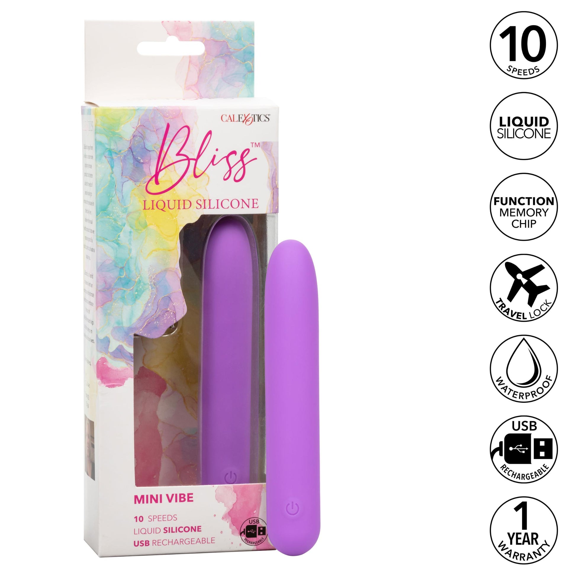 Bliss Liquid Silicone Mini G Vibe - Purple - Not Very Vanilla