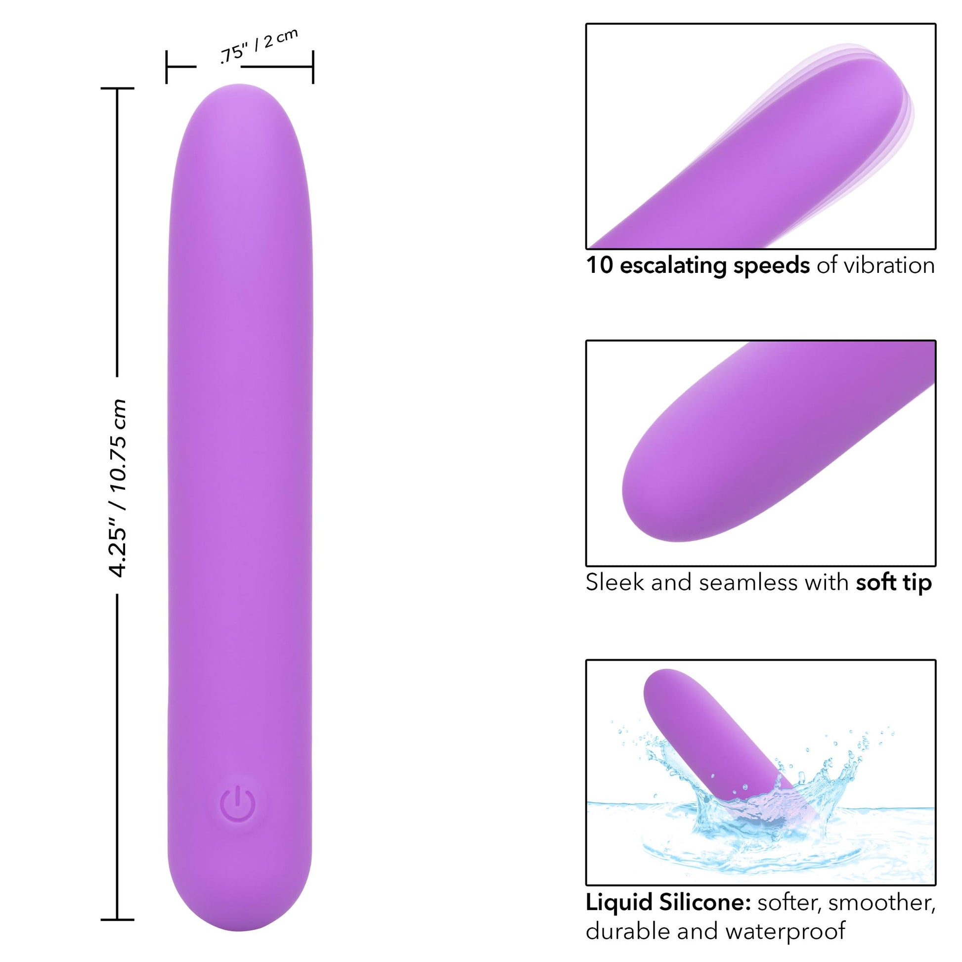 Bliss Liquid Silicone Mini G Vibe - Purple - Not Very Vanilla