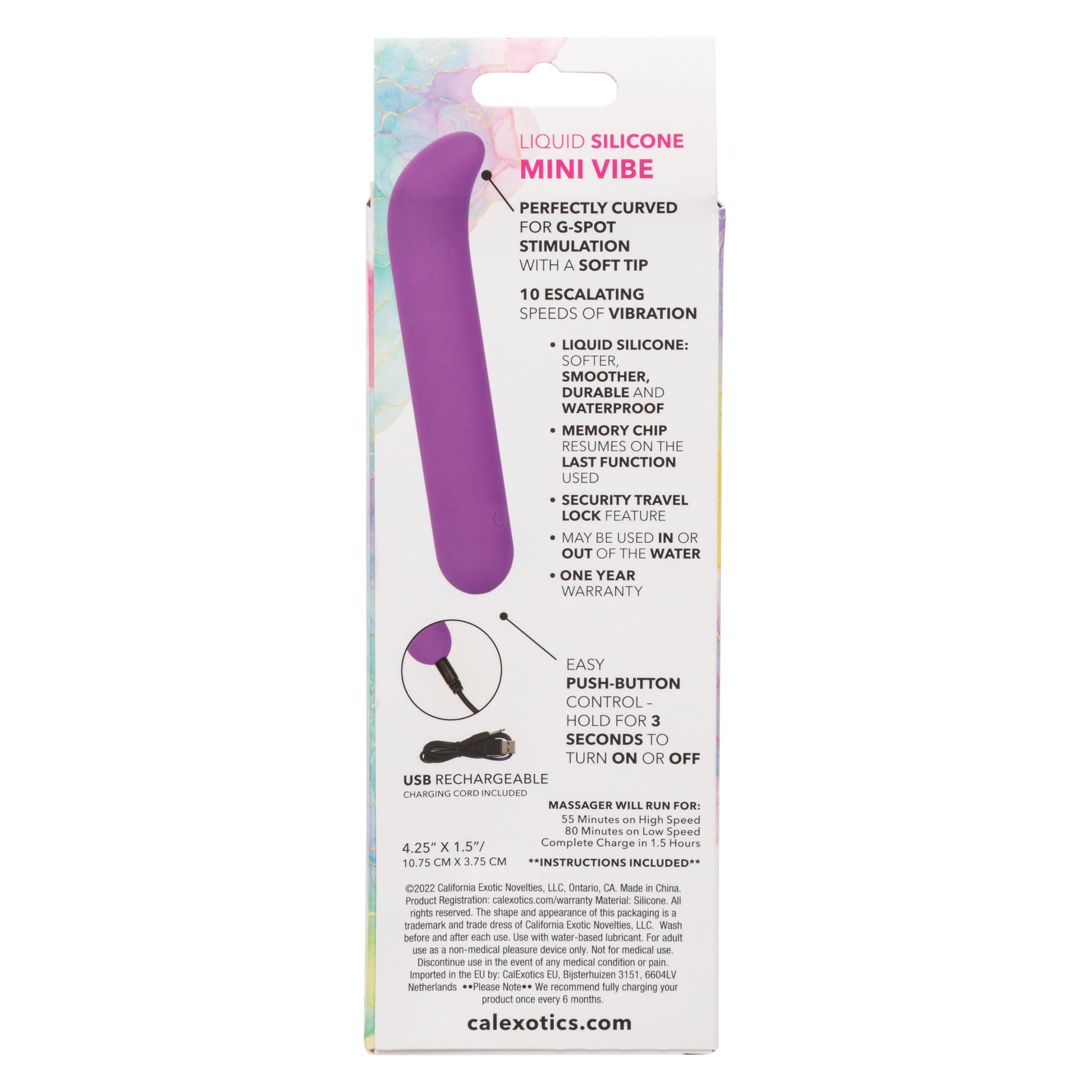 Bliss Liquid Silicone Mini G Vibe - Purple - Not Very Vanilla