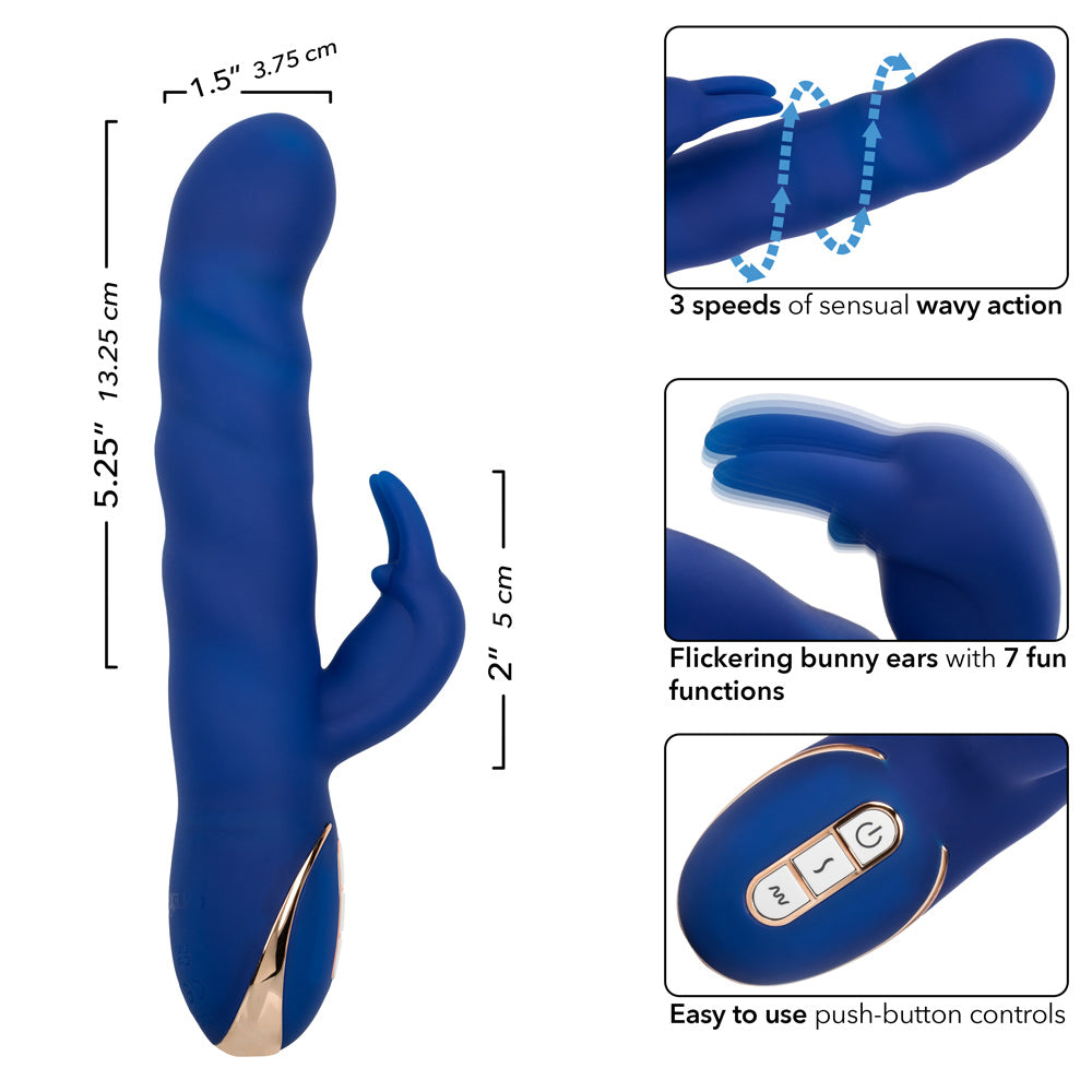 Jack Rabbit Signature Silicone Wave Motion Rabbit - Blue - Not Very Vanilla