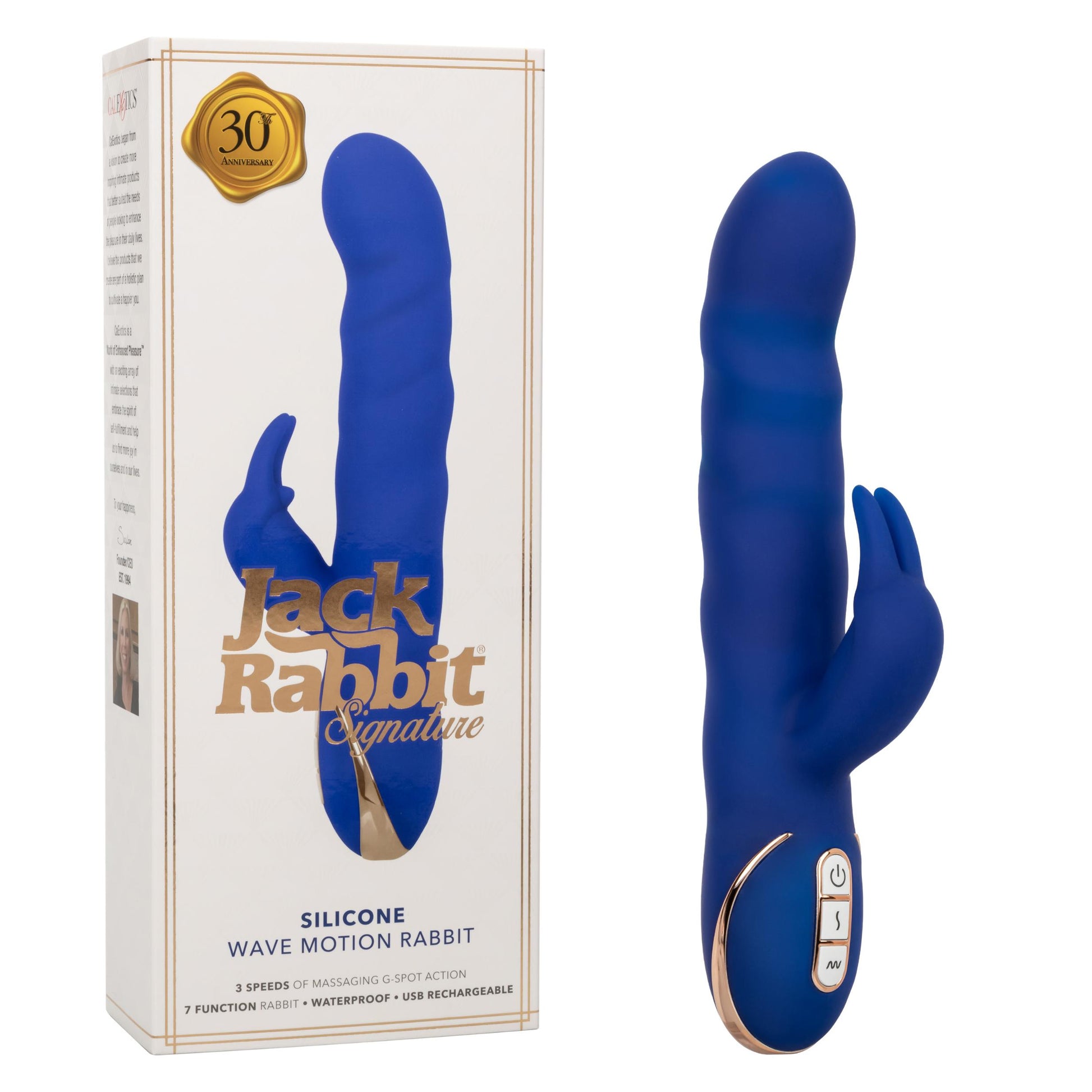 Jack Rabbit Signature Silicone Wave Motion Rabbit - Blue - Not Very Vanilla