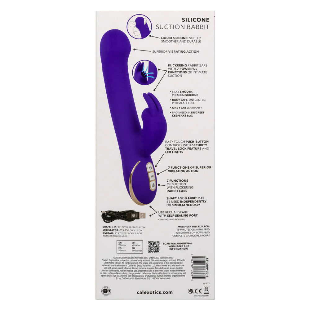 Jack Rabbit Signature Silicone Suction Rabbit - Purple - Not Very Vanilla