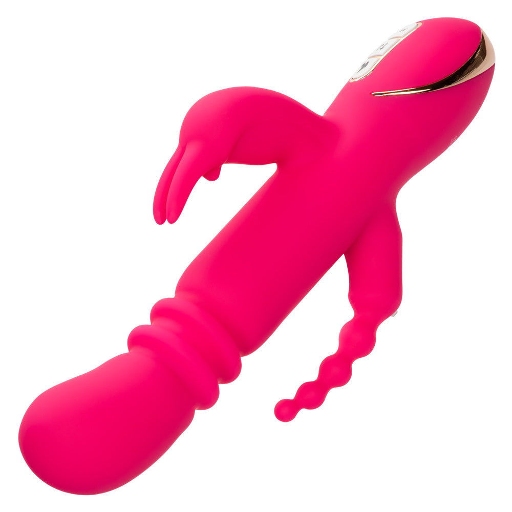 Jack Rabbit Signature Heated Silicone Triple Fantasy Rabbit - Pink - Not Very Vanilla