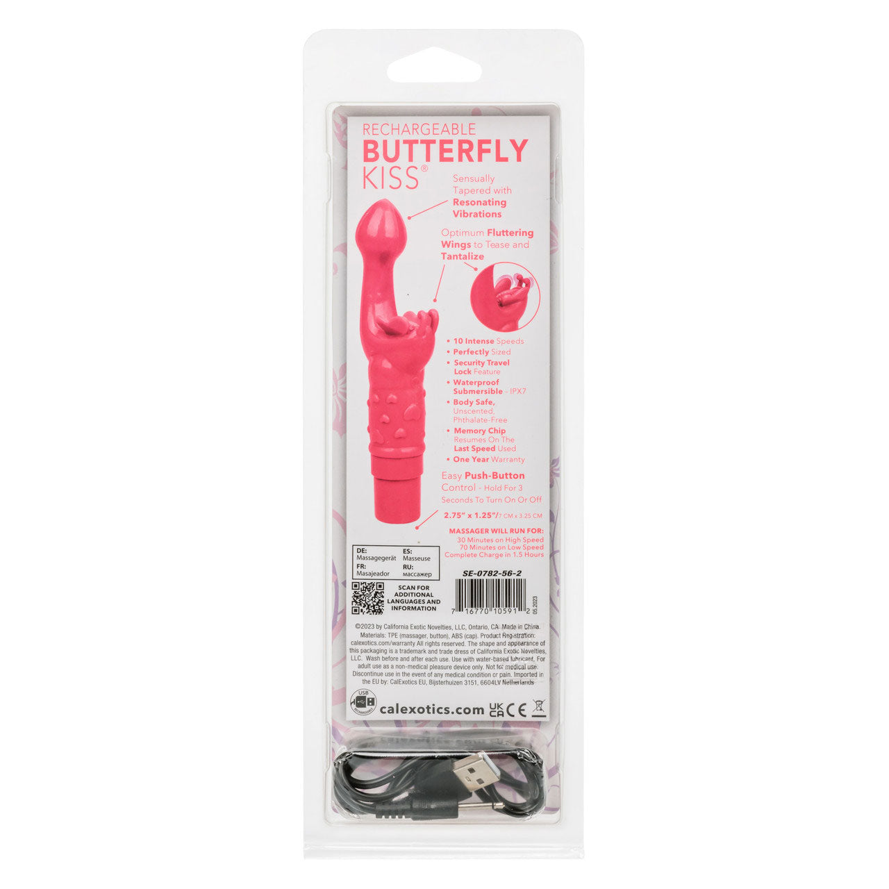 Rechargeable Butterfly Kiss - Pink - Not Very Vanilla