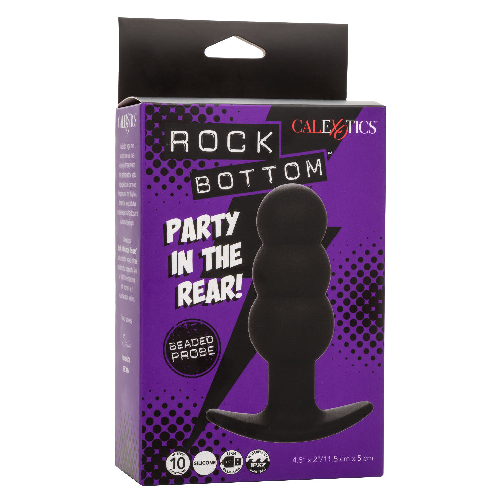 Rock Bottom Beaded Probe - Black - Not Very Vanilla