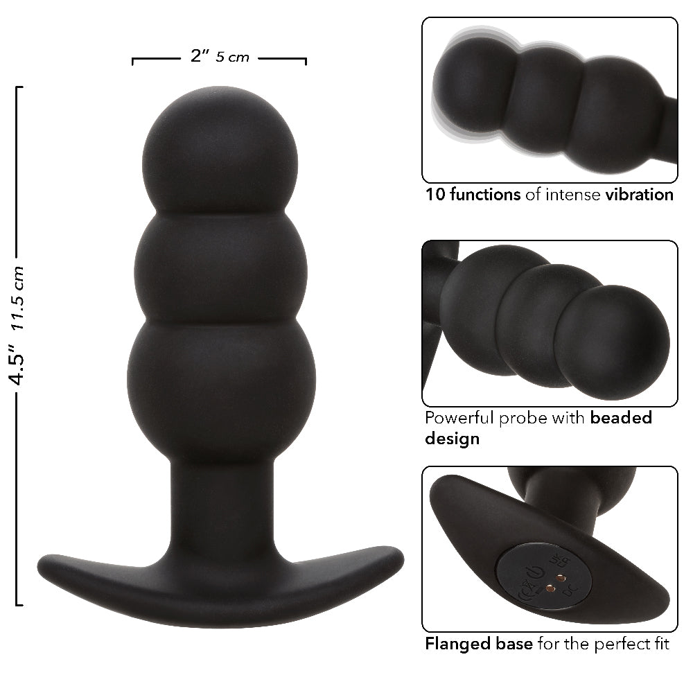 Rock Bottom Beaded Probe - Black - Not Very Vanilla