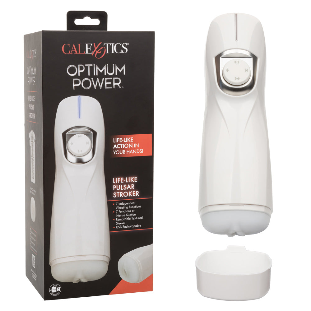 Optimum Power Lifelike Pulsar Stroker - White - Not Very Vanilla