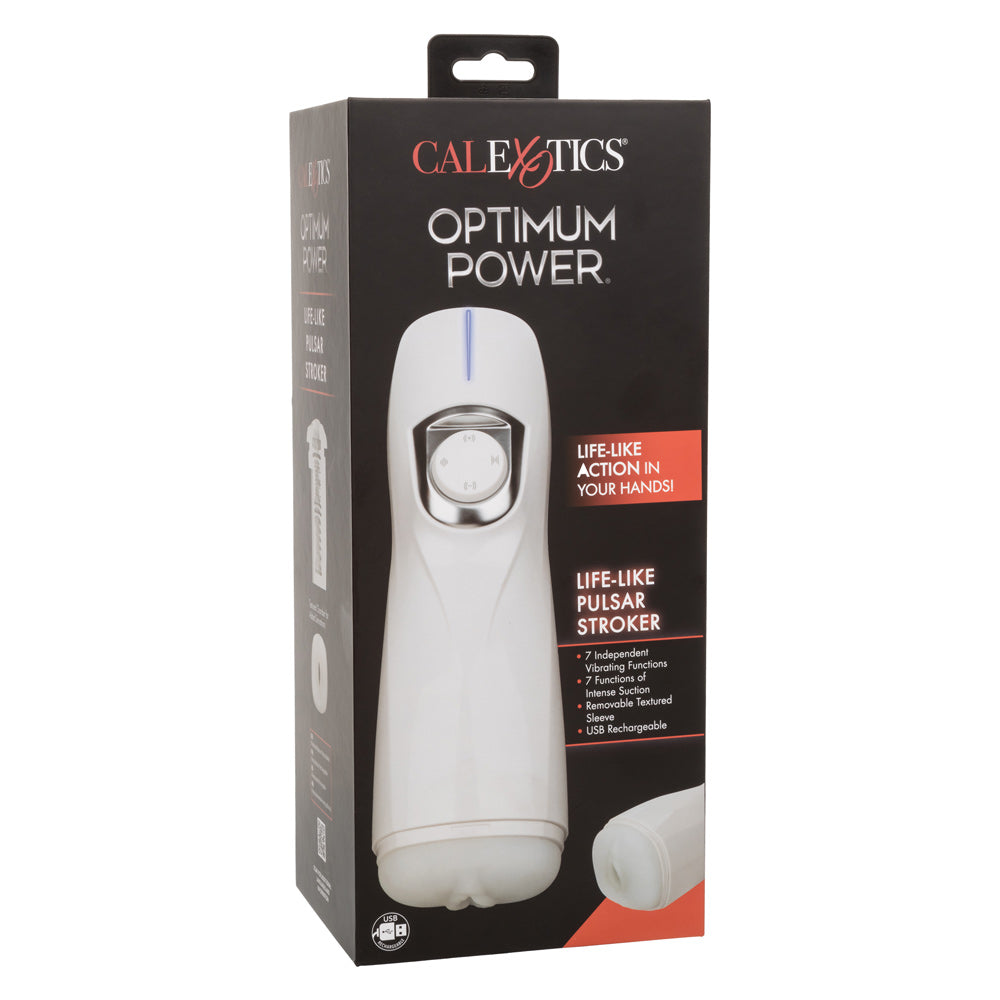 Optimum Power Lifelike Pulsar Stroker - White - Not Very Vanilla