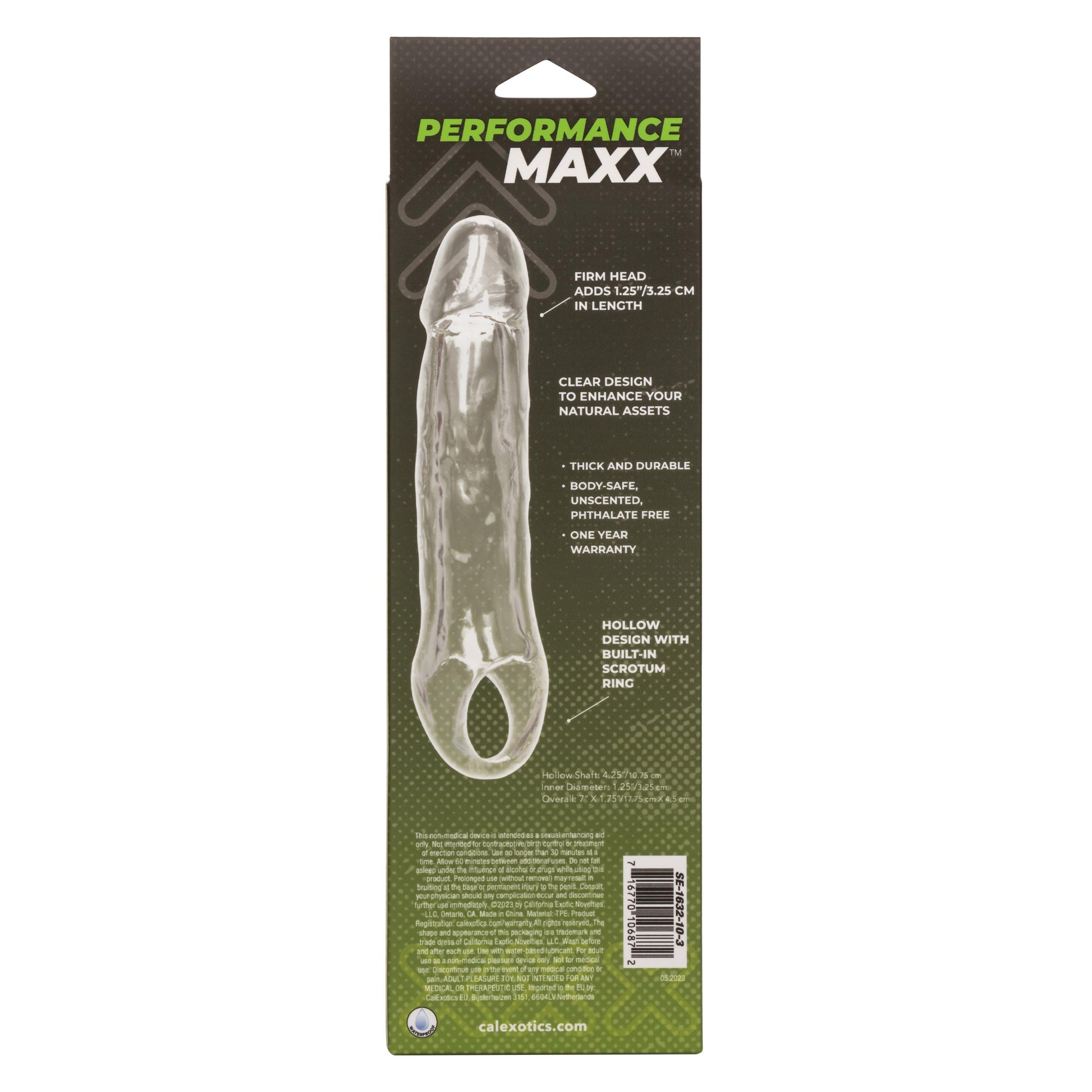 Performance Maxx Clear Extension - 5.5 Inch - Clear - Not Very Vanilla