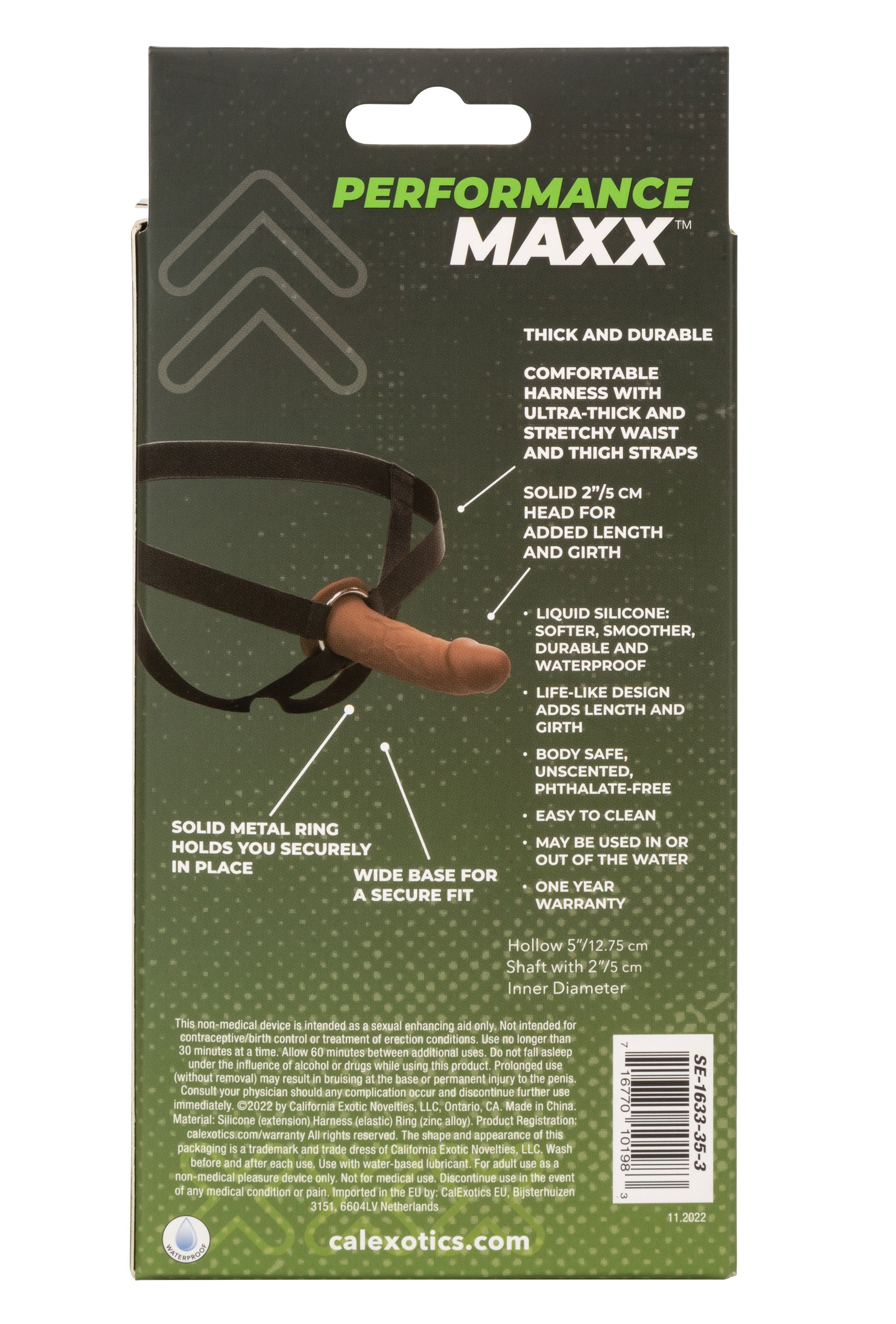 Performance Maxx Life-Like Extension With Harness - Brown - Not Very Vanilla