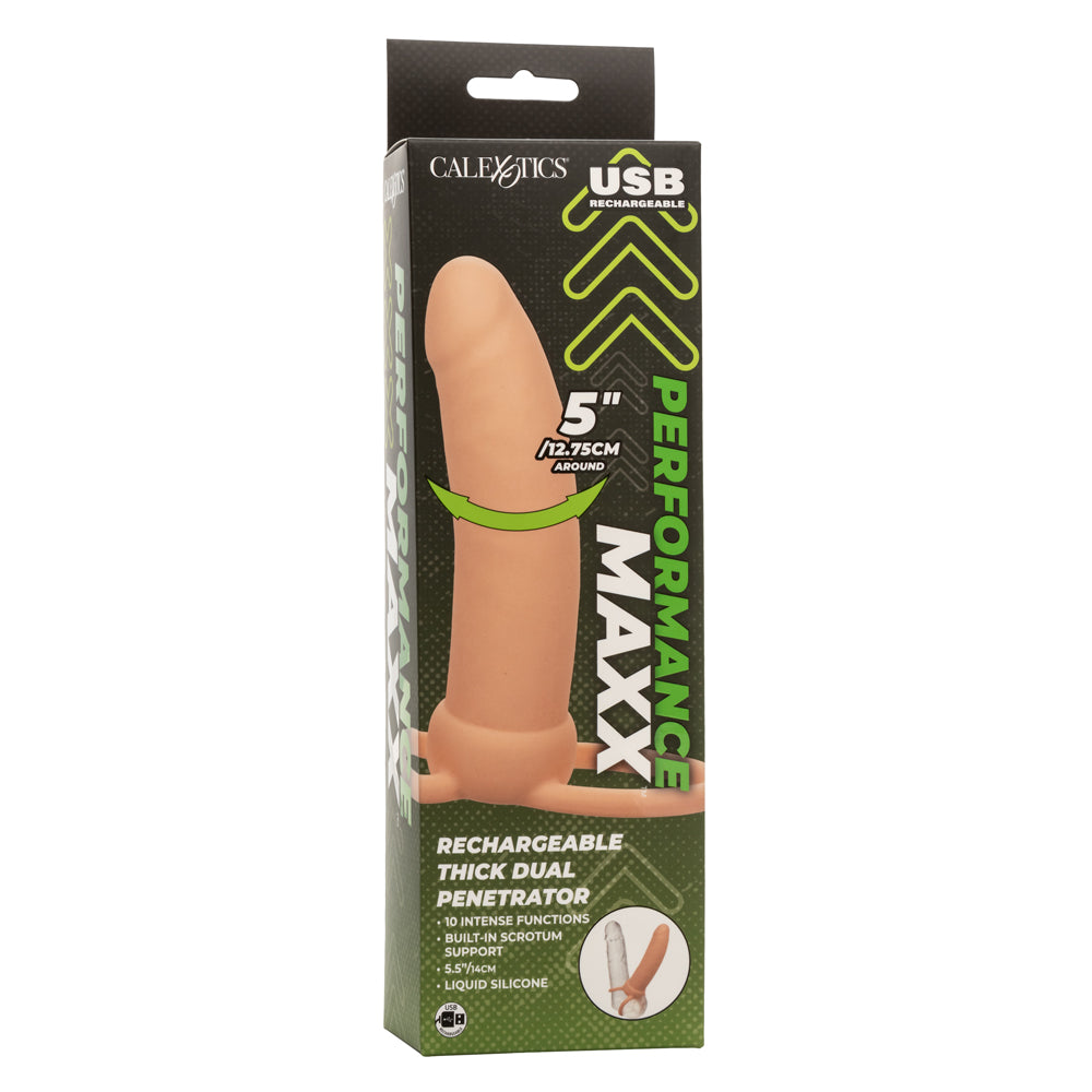 Performance Maxx Rechargeable Thick Dual Penetrator - Ivory - Not Very Vanilla