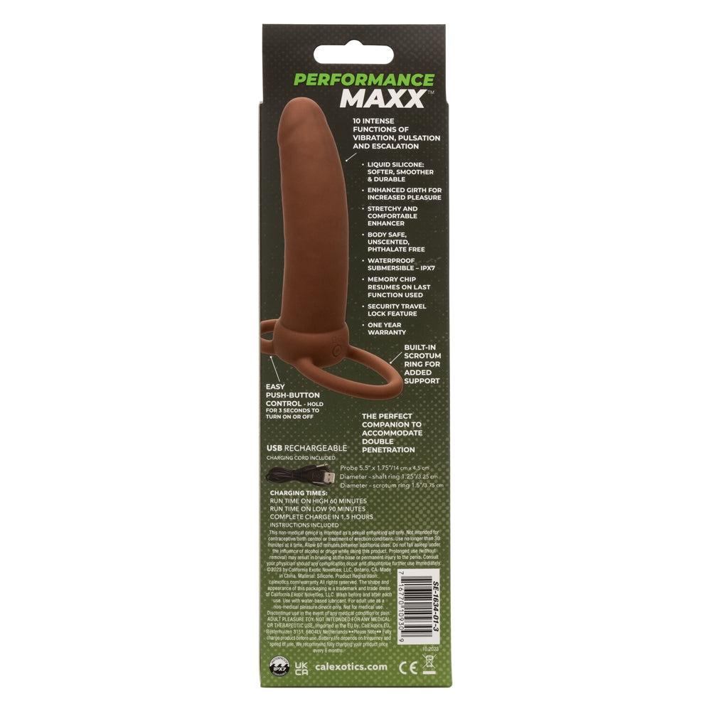 Performance Maxx Rechargeable Thick Dual Penetrator - Brown - Not Very Vanilla