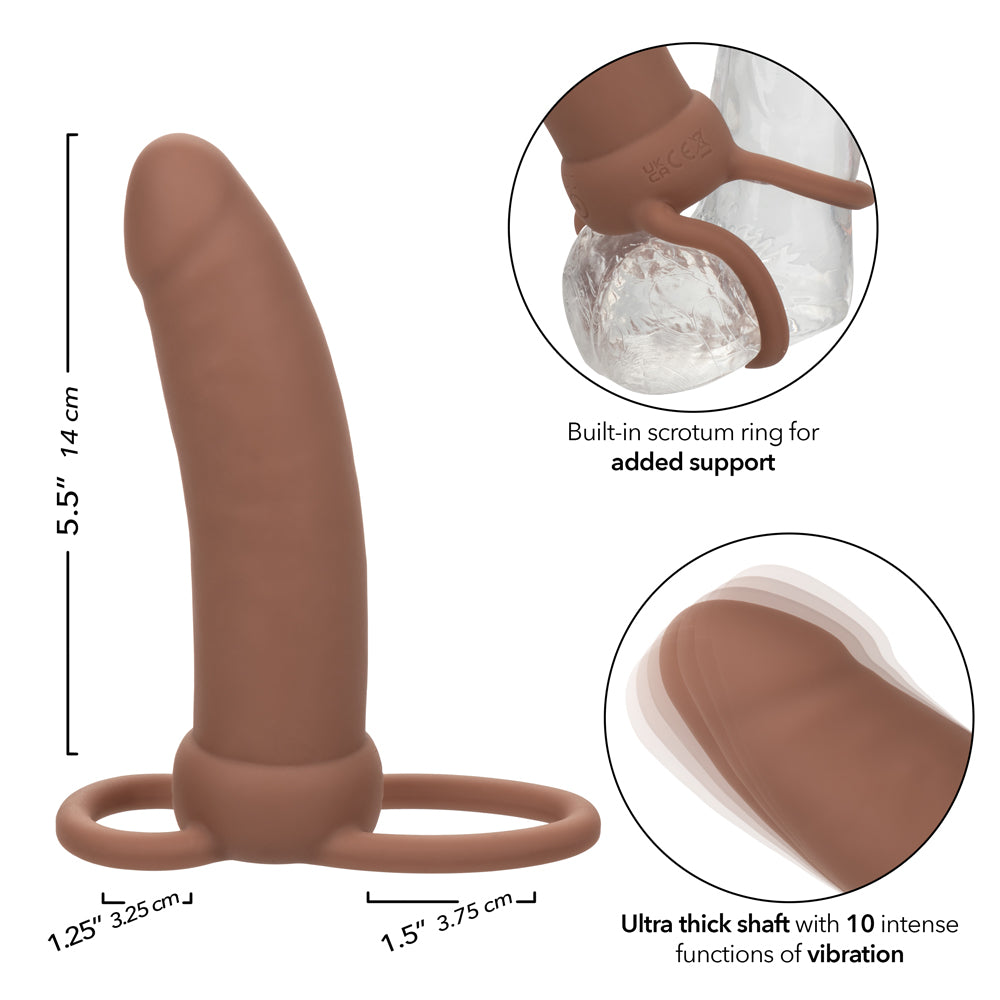 Performance Maxx Rechargeable Thick Dual Penetrator - Brown - Not Very Vanilla