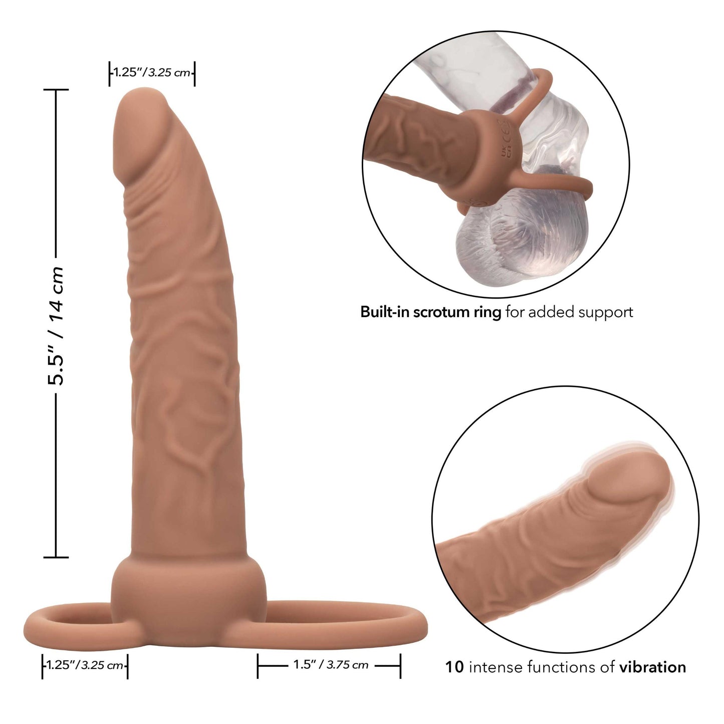 Performance Maxx Rechargeable Dual Penetrator - Brown - Not Very Vanilla