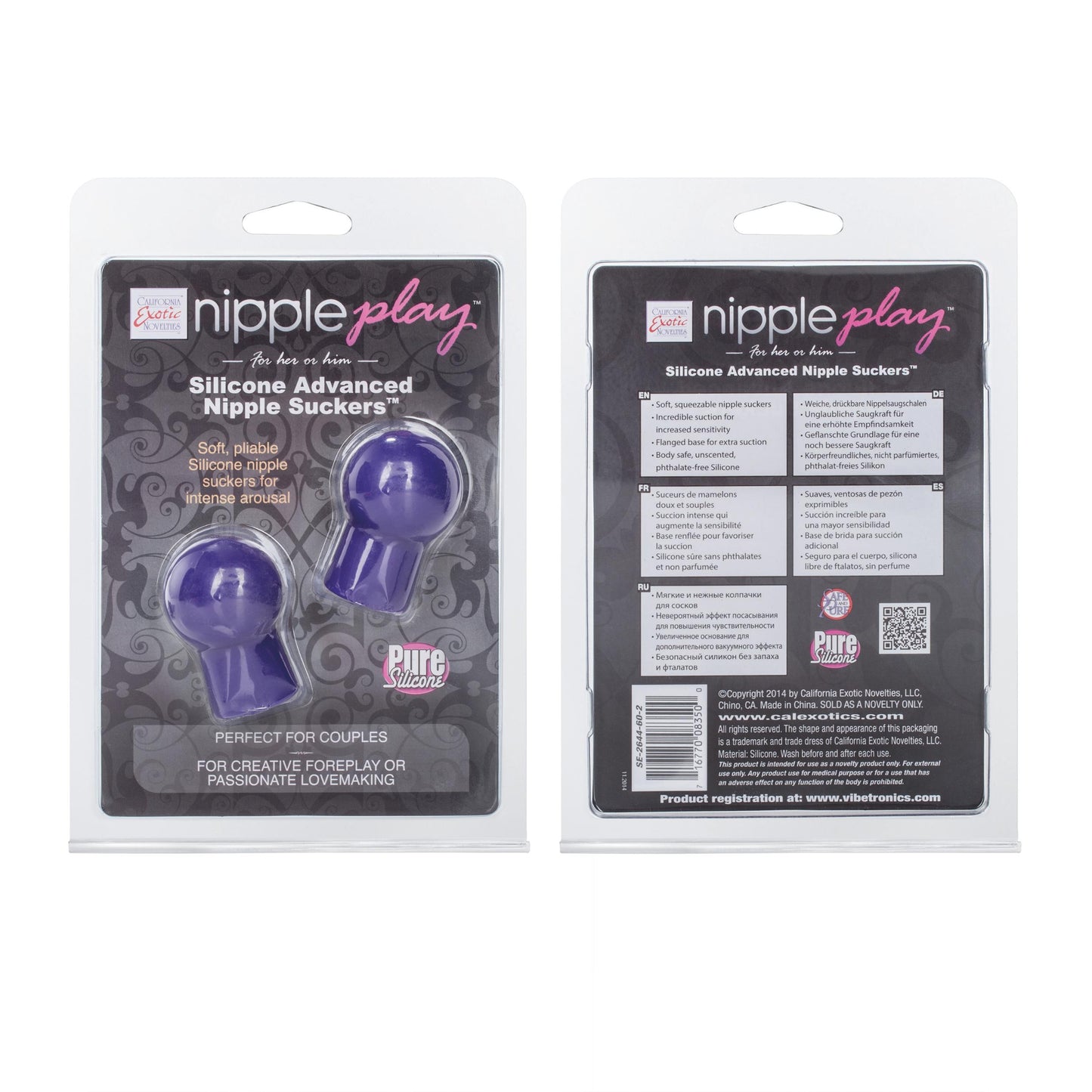 Nipple Play Silicone Advanced Nipple Suckers - Purple - Not Very Vanilla