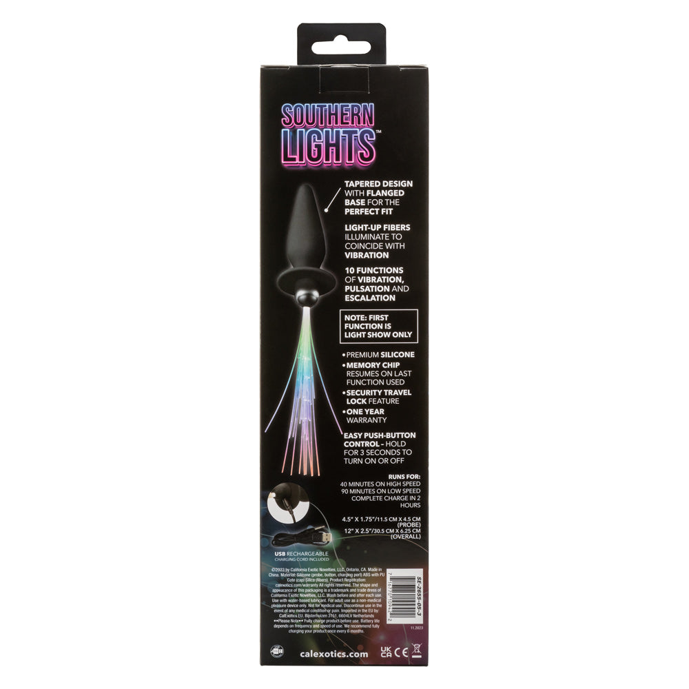 Southern Lights - Vibrating Light Up Anal Probe - Black - Not Very Vanilla