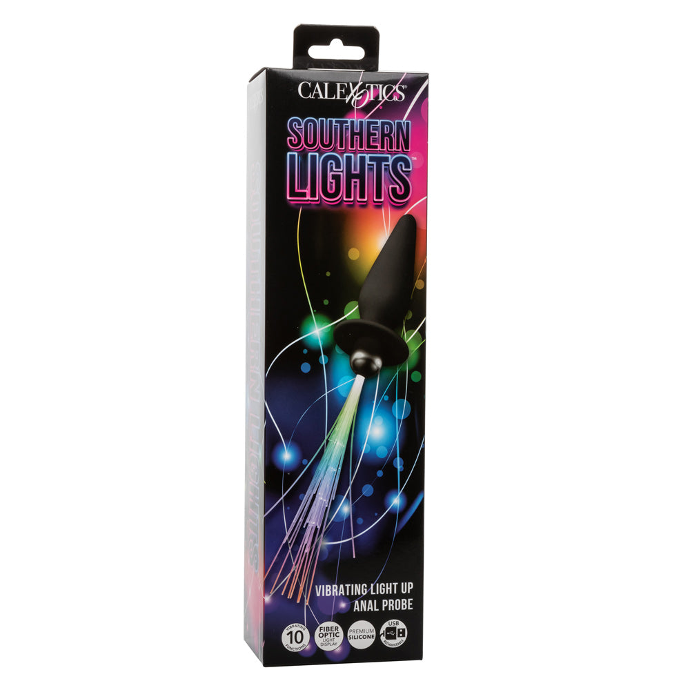 Southern Lights - Vibrating Light Up Anal Probe - Black - Not Very Vanilla