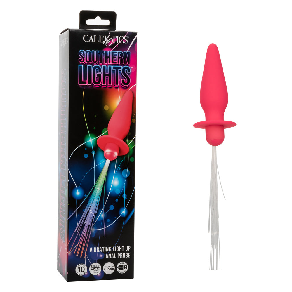 Southern Lights - Vibrating Light Up Anal Probe - Pink - Not Very Vanilla