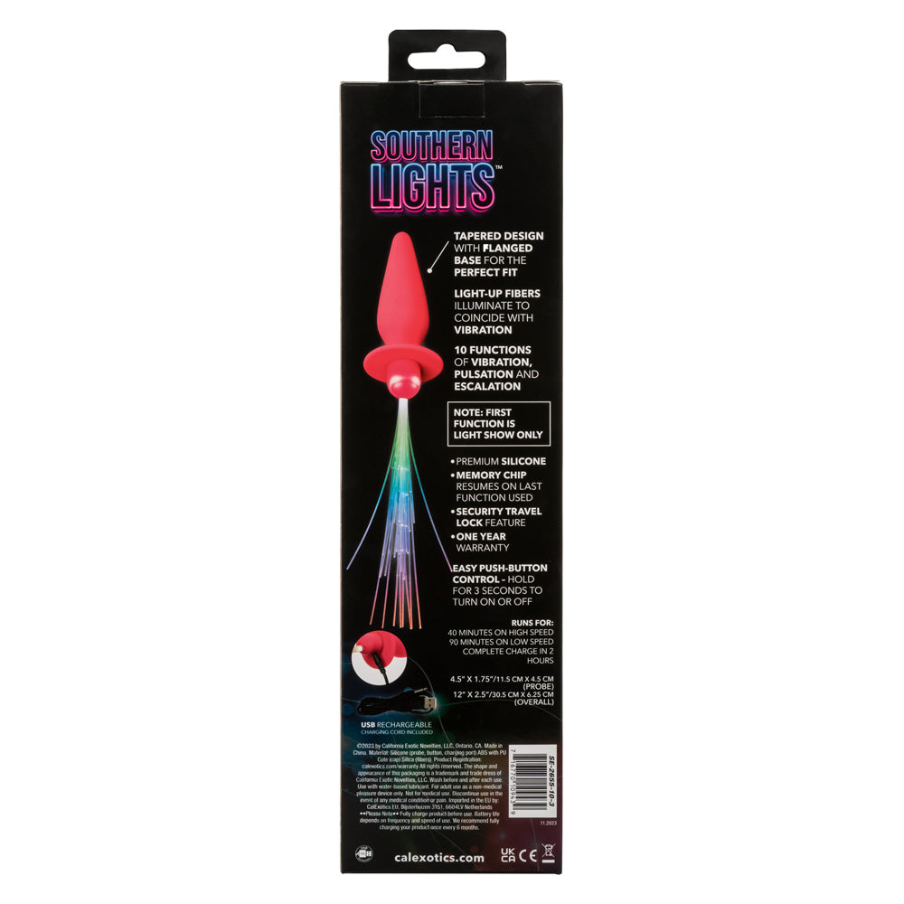 Southern Lights - Vibrating Light Up Anal Probe - Pink - Not Very Vanilla