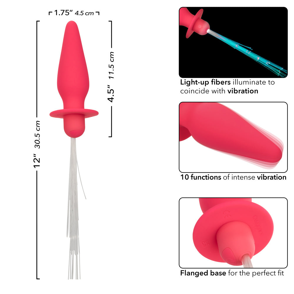 Southern Lights - Vibrating Light Up Anal Probe - Pink - Not Very Vanilla