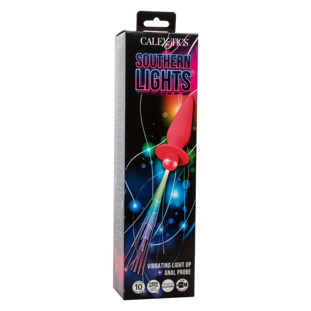 Southern Lights - Vibrating Light Up Anal Probe - Pink - Not Very Vanilla