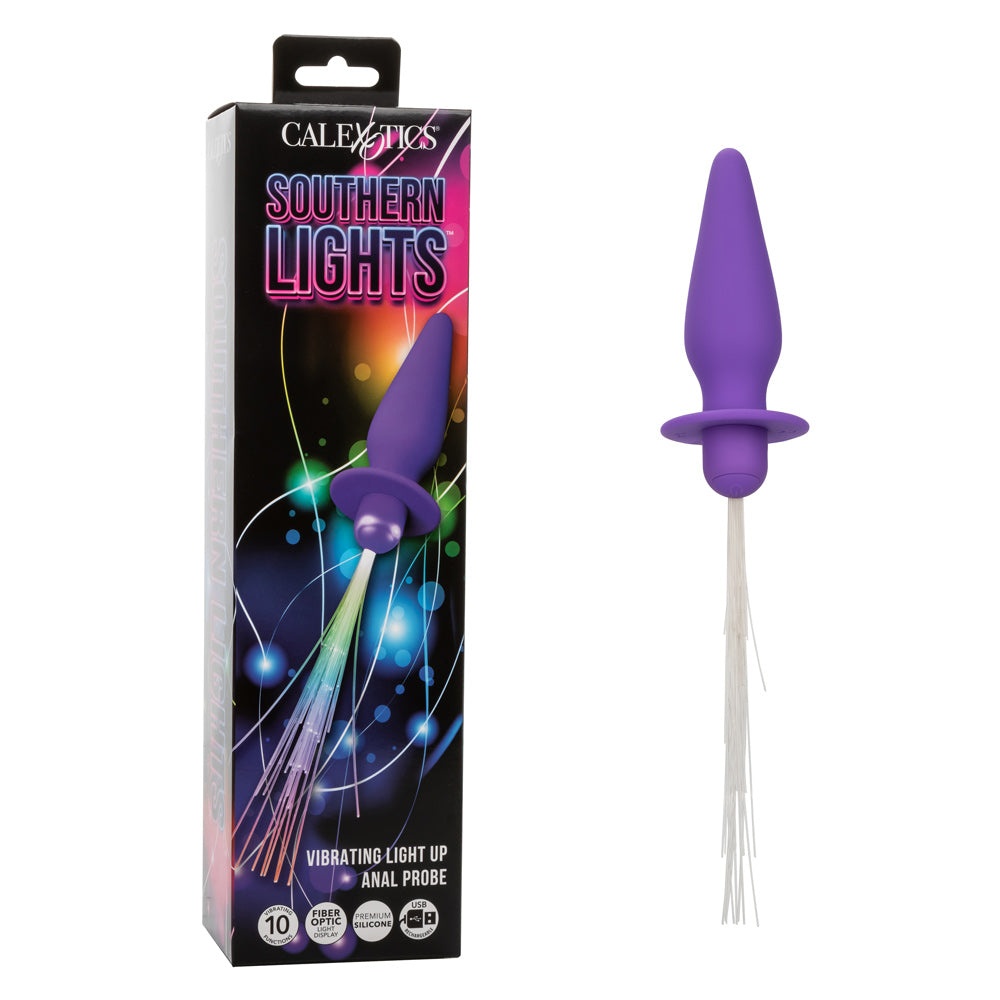 Southern Lights - Vibrating Light Up Anal Probe - Purple - Not Very Vanilla