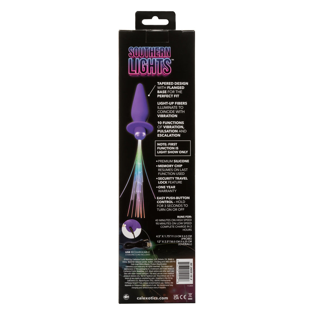 Southern Lights - Vibrating Light Up Anal Probe - Purple - Not Very Vanilla