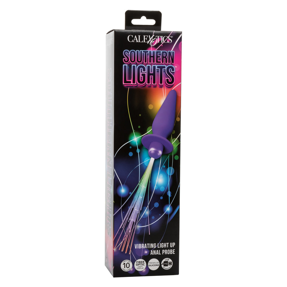 Southern Lights - Vibrating Light Up Anal Probe - Purple - Not Very Vanilla