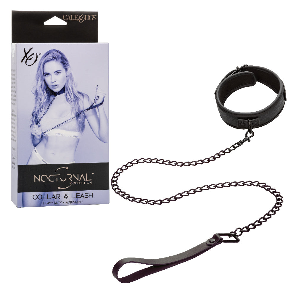 Nocturnal Collection Collar and Leash - Black - Not Very Vanilla