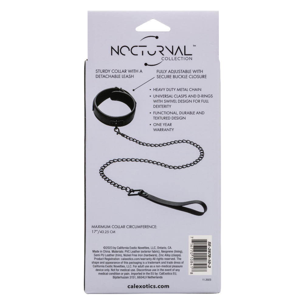 Nocturnal Collection Collar and Leash - Black - Not Very Vanilla