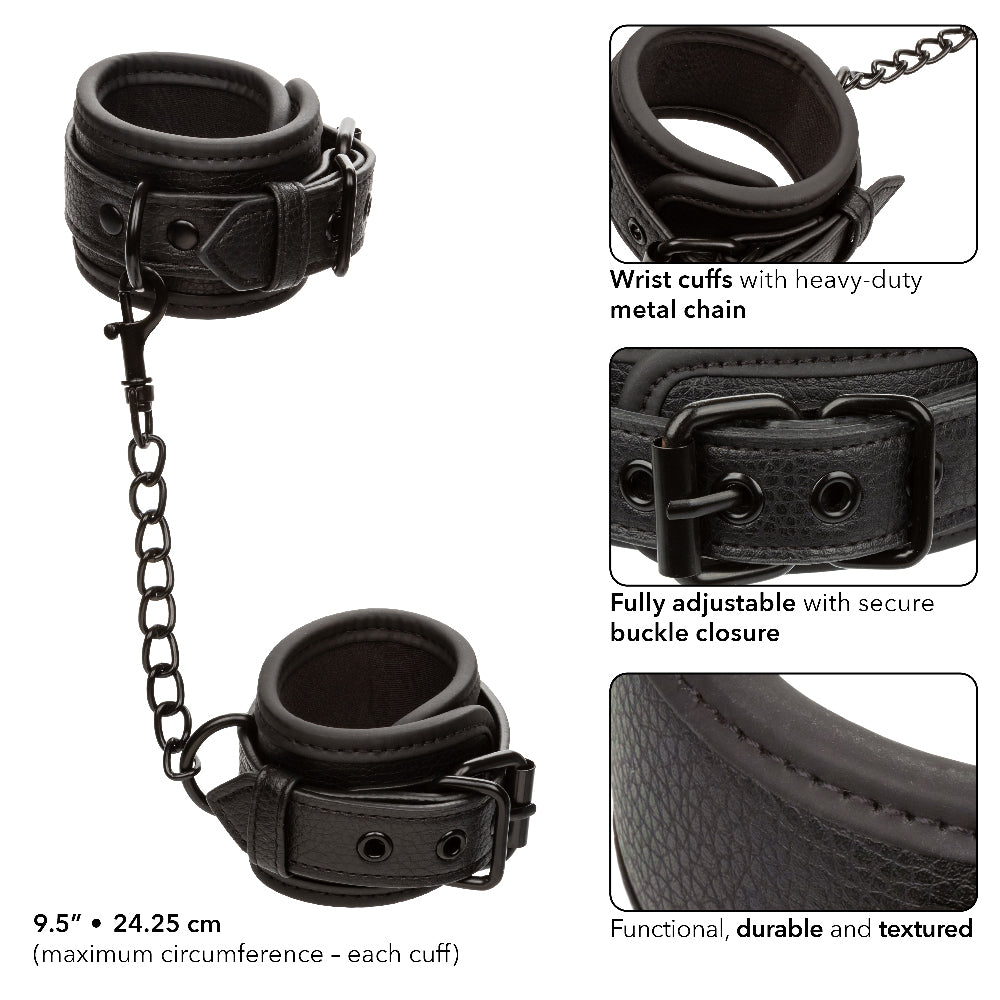 Nocturnal Collection Wrist Cuffs - Black - Not Very Vanilla