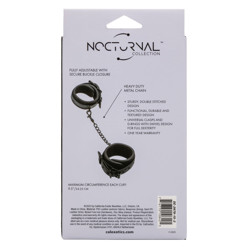 Nocturnal Collection Wrist Cuffs - Black - Not Very Vanilla