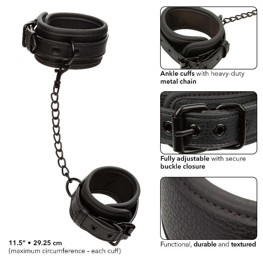 Nocturnal Collection Ankle Cuffs - Black - Not Very Vanilla